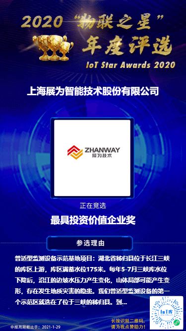 2020物联之星 技术研发型企业引领物联网投资新浪潮